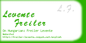 levente freiler business card